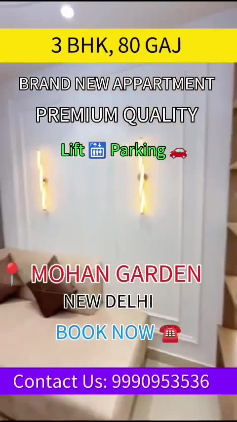 3 BHK Flat for Sale in Mohan Garden Extension